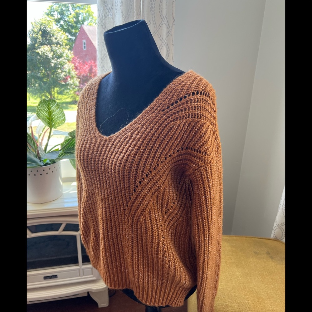 Knit orange sweater
